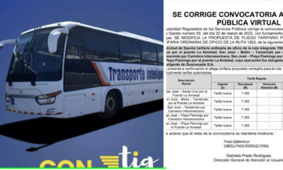 Tarifas de buses para viajar a San José aumentarían entre un 42% y 47%